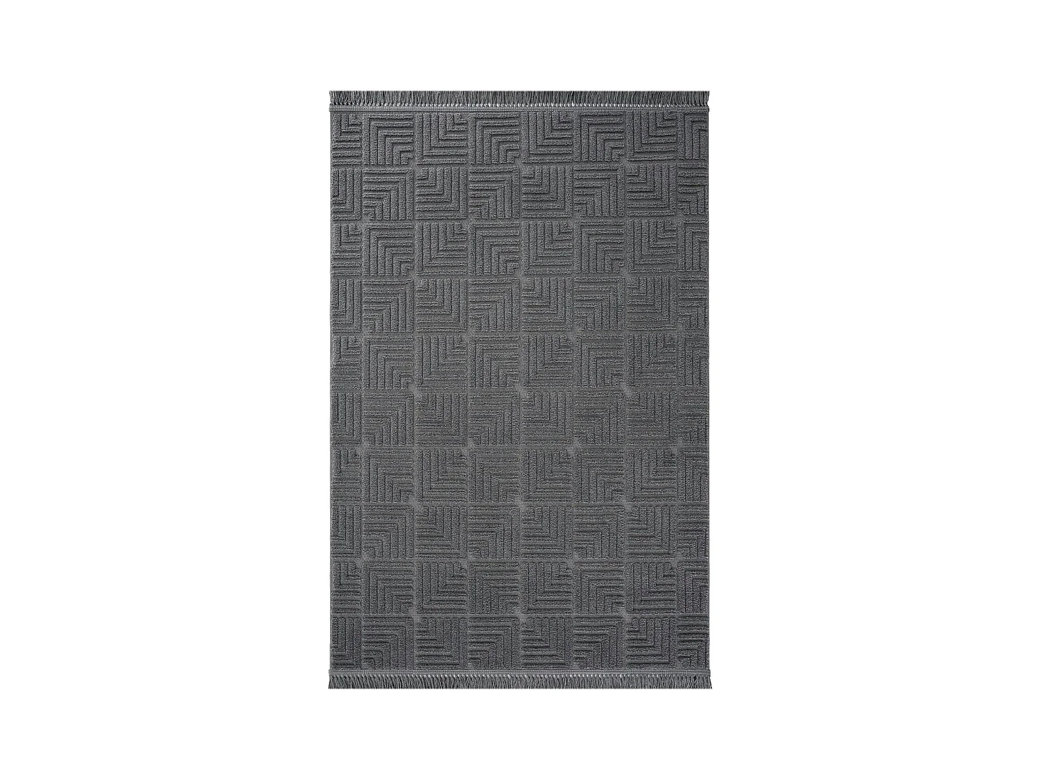 Tapis gris foncé – motif carré, 120x180 cm ISTANBUL