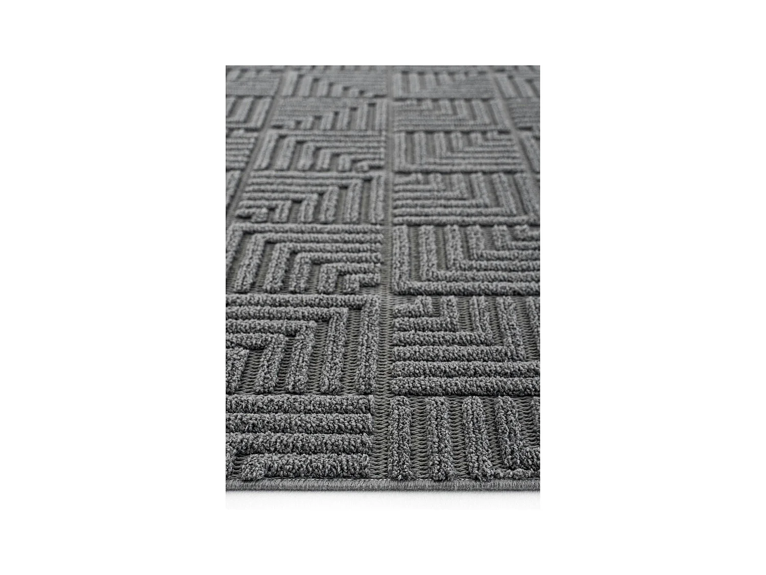 Tapis gris foncé – motif carré, 120x180 cm ISTANBUL