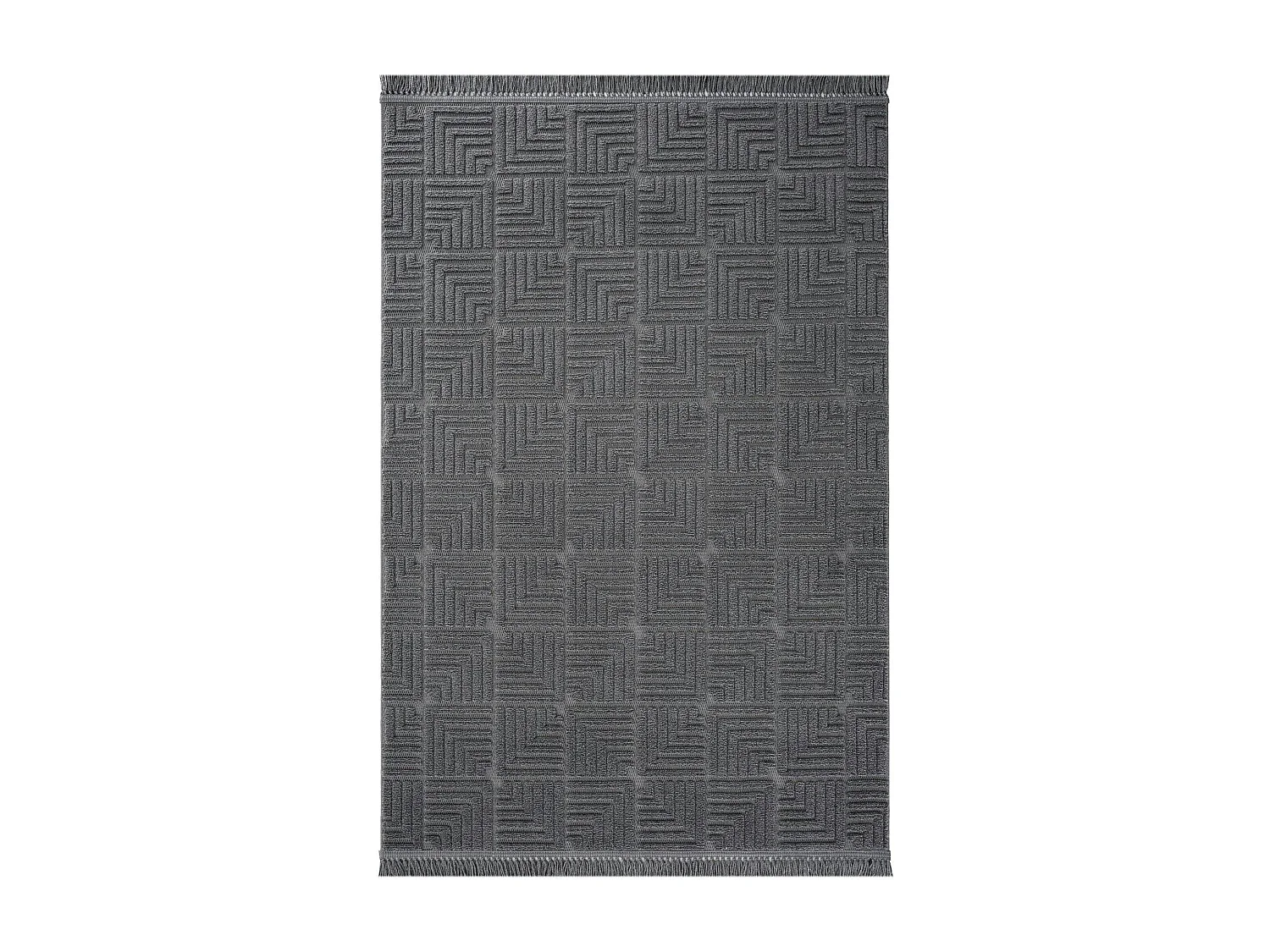 Tapis gris foncé – motif carré, 120x180 cm ISTANBUL