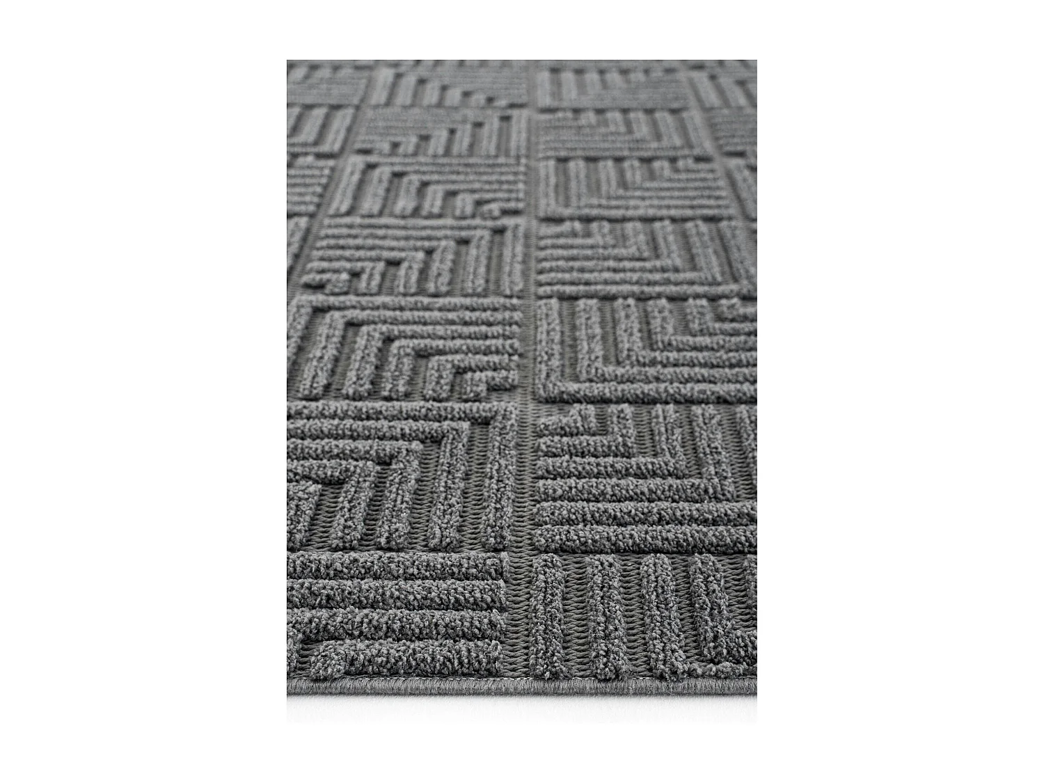 Tapis gris foncé – motif carré, 120x180 cm ISTANBUL