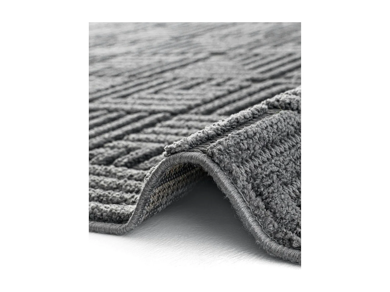 Tapis gris foncé – motif carré, 120x180 cm ISTANBUL