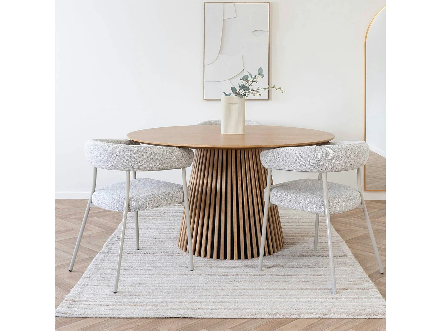 Tapis blanc ivoire en laine tuftée main 160x230 cm FEZ