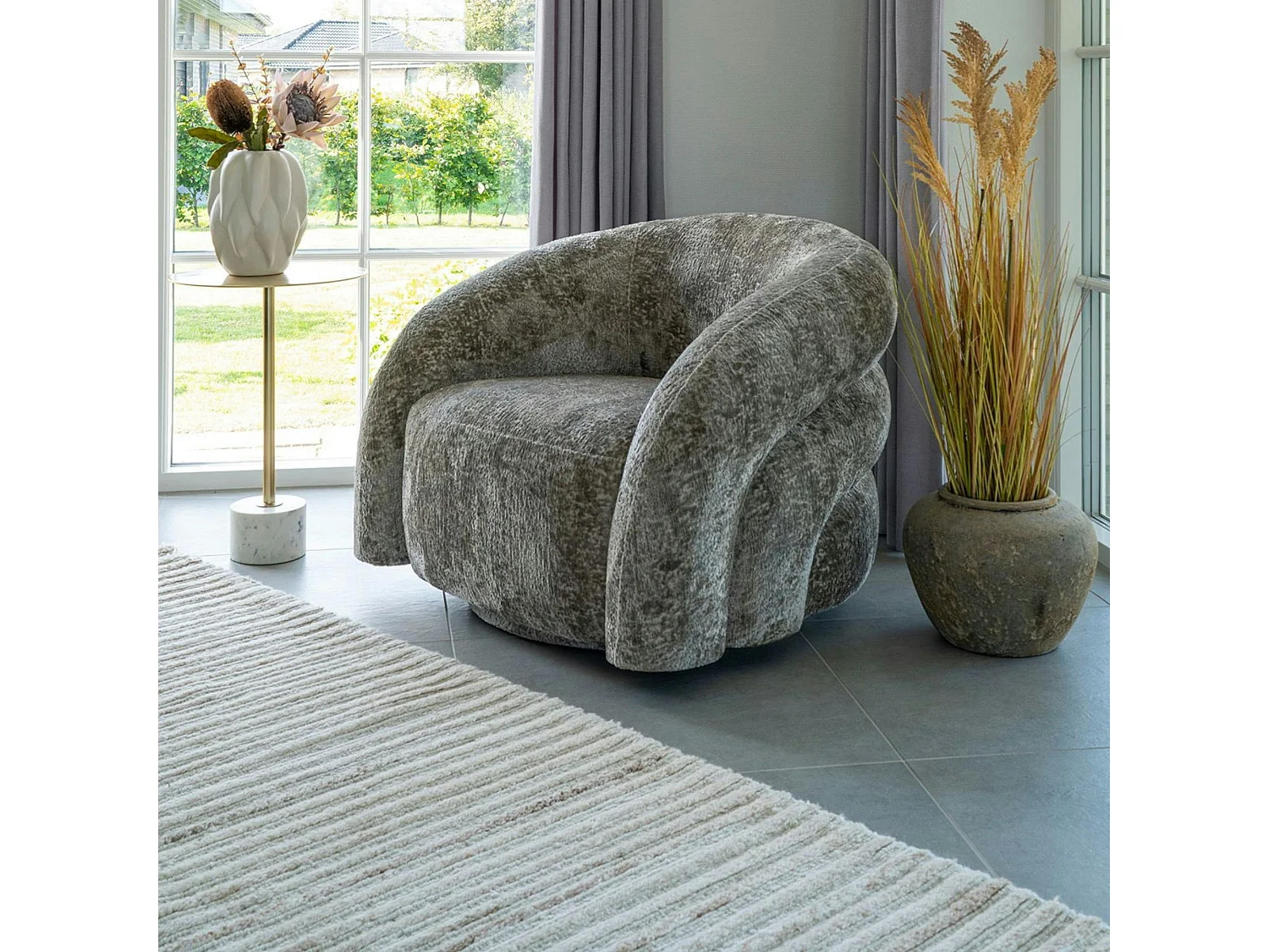 Tapis blanc ivoire en laine tuftée main 160x230 cm FEZ