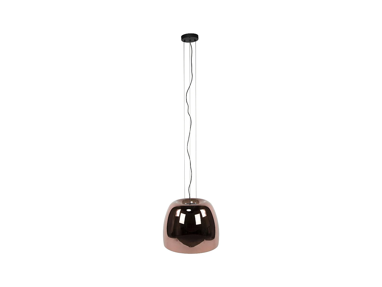 Suspension en verre cuivré forme cloche 48 cm NIAGARA