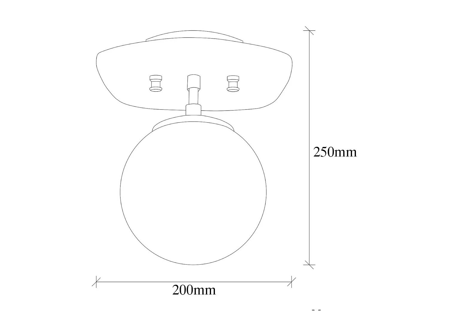 Plafonnier en verre – petit globe design SIERRE