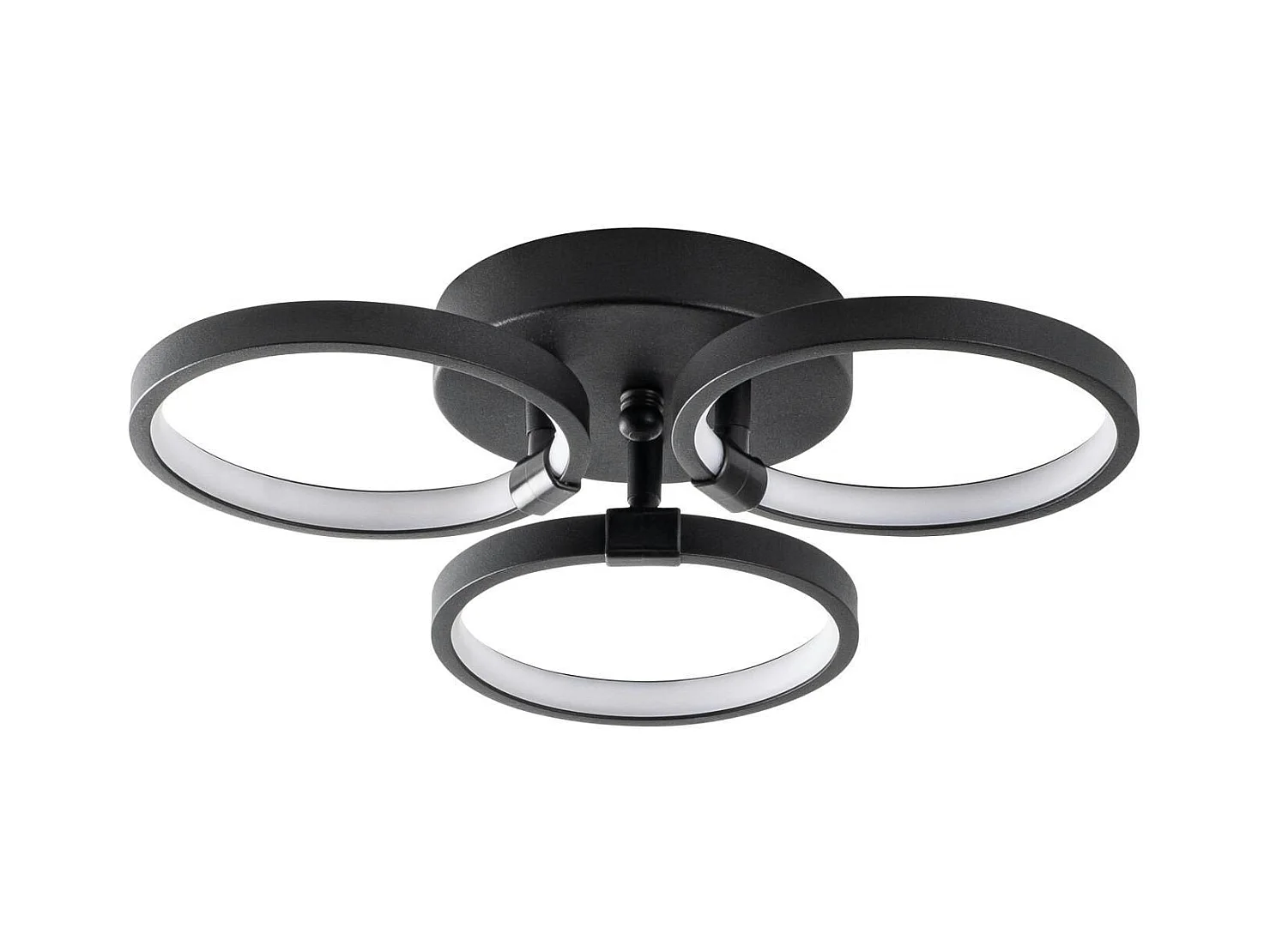 Plafonnier LED noir moderne – 3 anneaux VIESTE