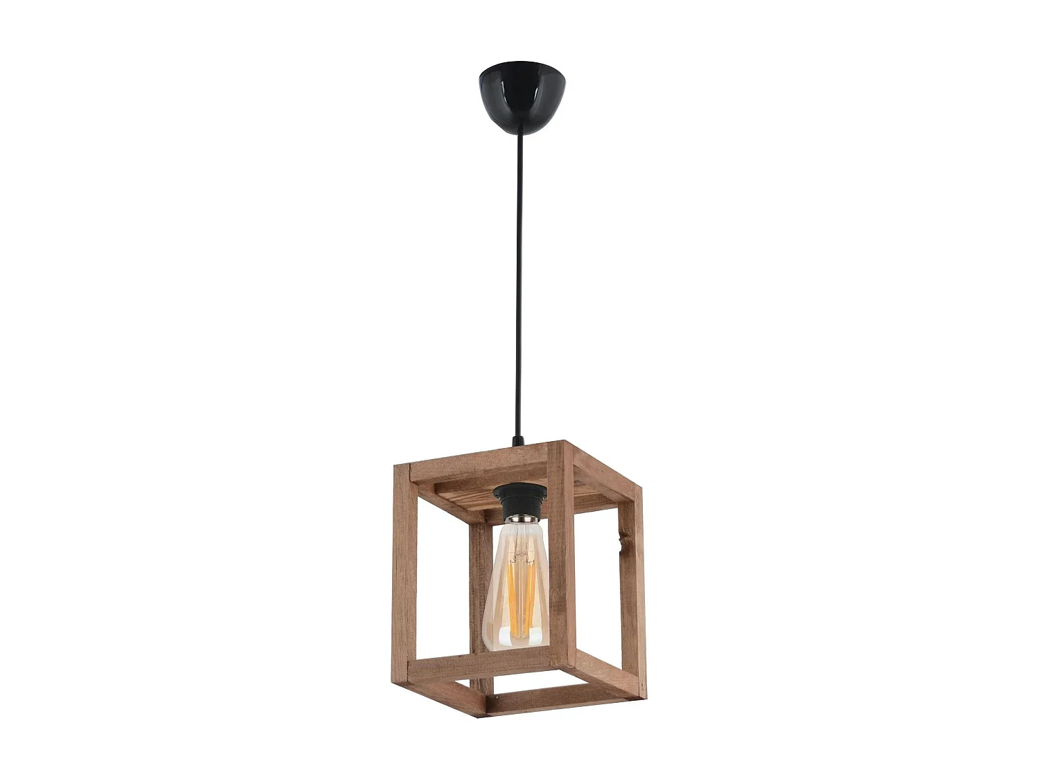 Suspension industrielle - cube bois CAMOGLI