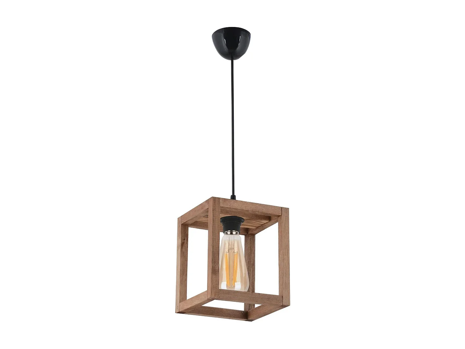 Suspension industrielle - cube bois CAMOGLI