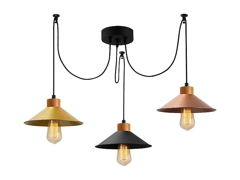 Suspension salon design - style araignée noir et or IGDIR