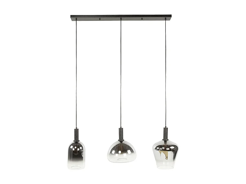 Suspension en verre fumé – 3 formes NOVA