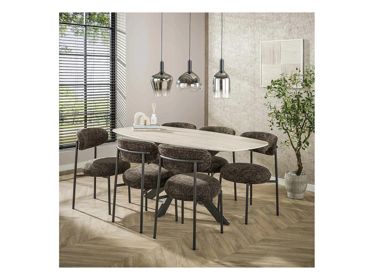 Suspension en verre fumé – 3 formes NOVA