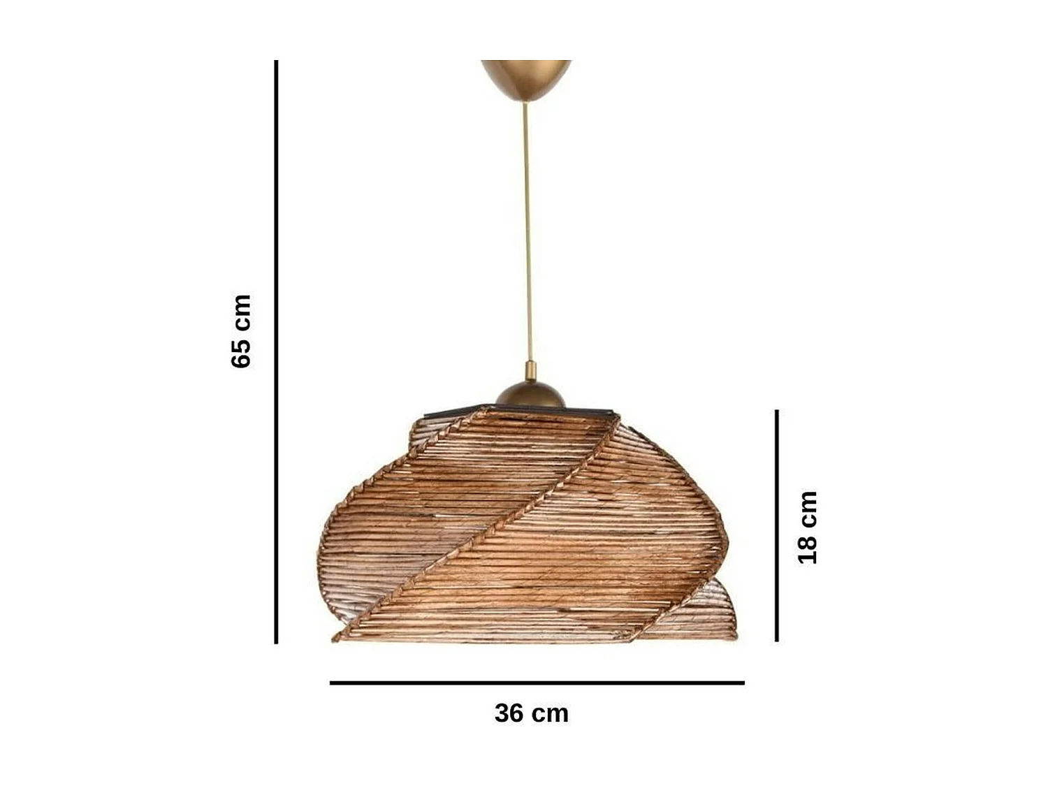 Suspension bohème forme ronde - spirale ø36 cm OLTEN