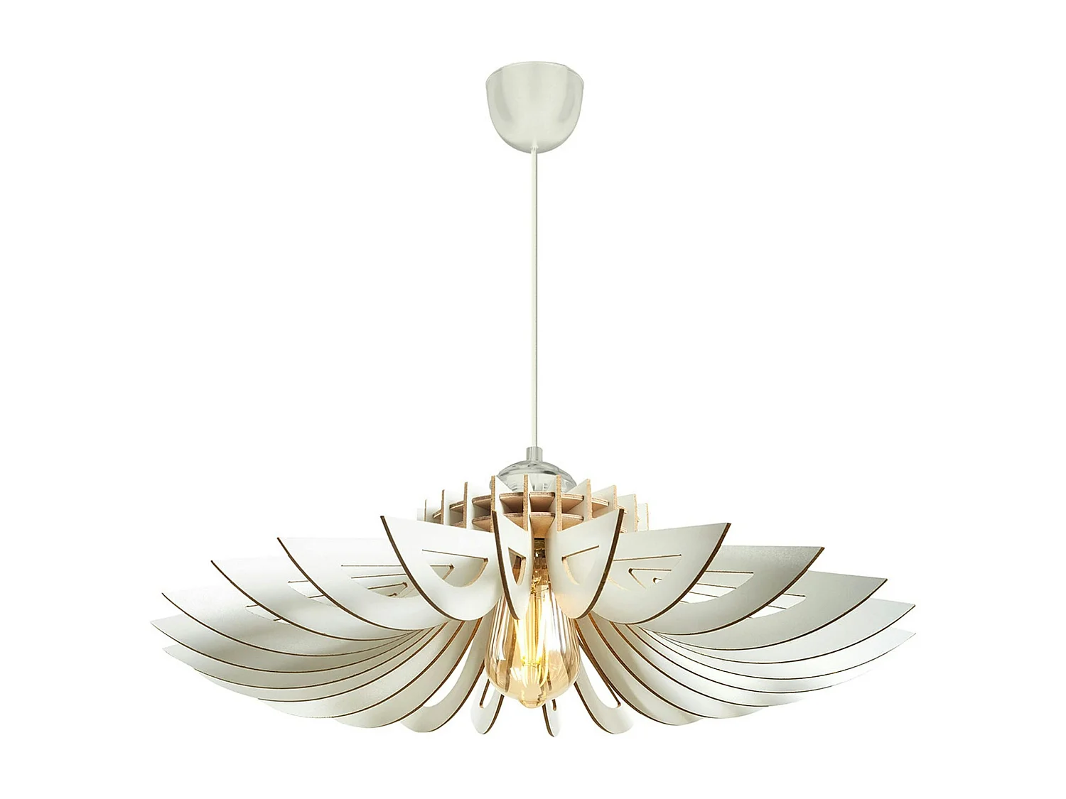Suspension blanche moderne - forme florale BIEL