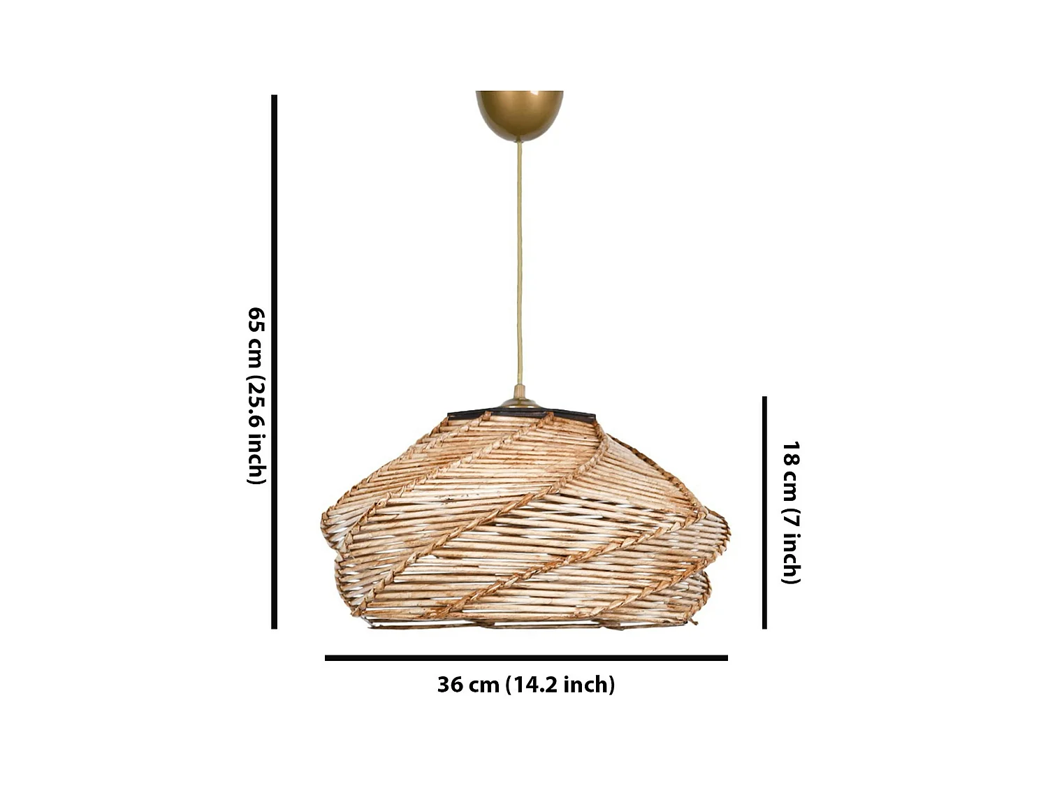 Suspension bohème forme ronde ø36 cm OLTEN