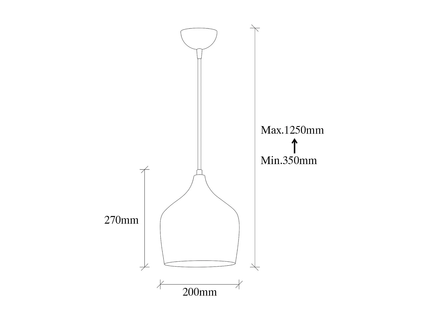 Suspension vintage cuisine – métal moucheté cuivré SILE