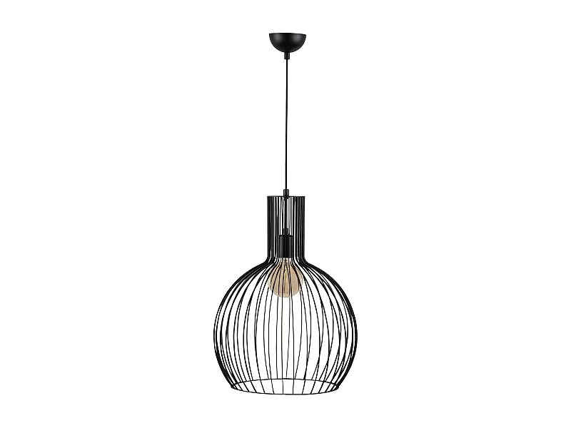 Suspension noire filaire – design globe moderne ERZIN