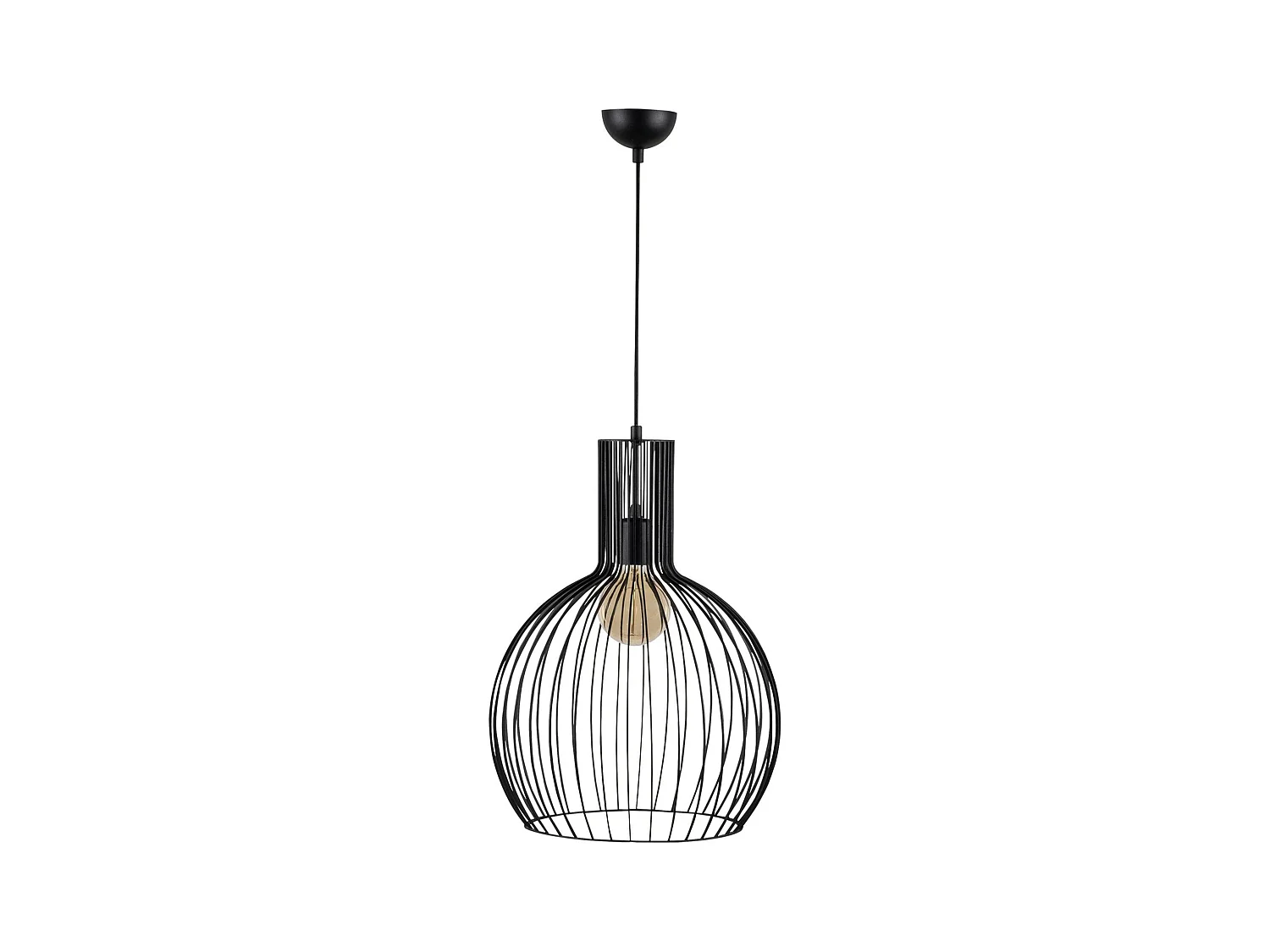 Suspension noire filaire – design globe moderne ERZIN