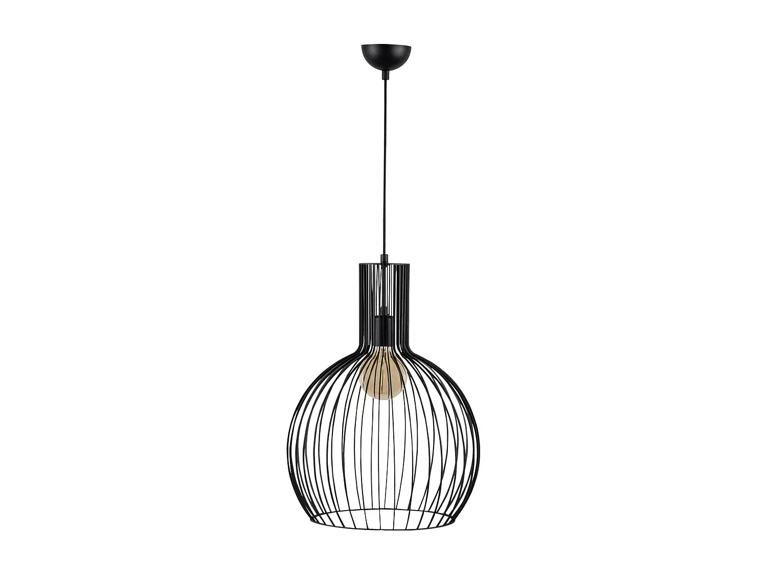 Suspension noire filaire – design globe moderne ERZIN