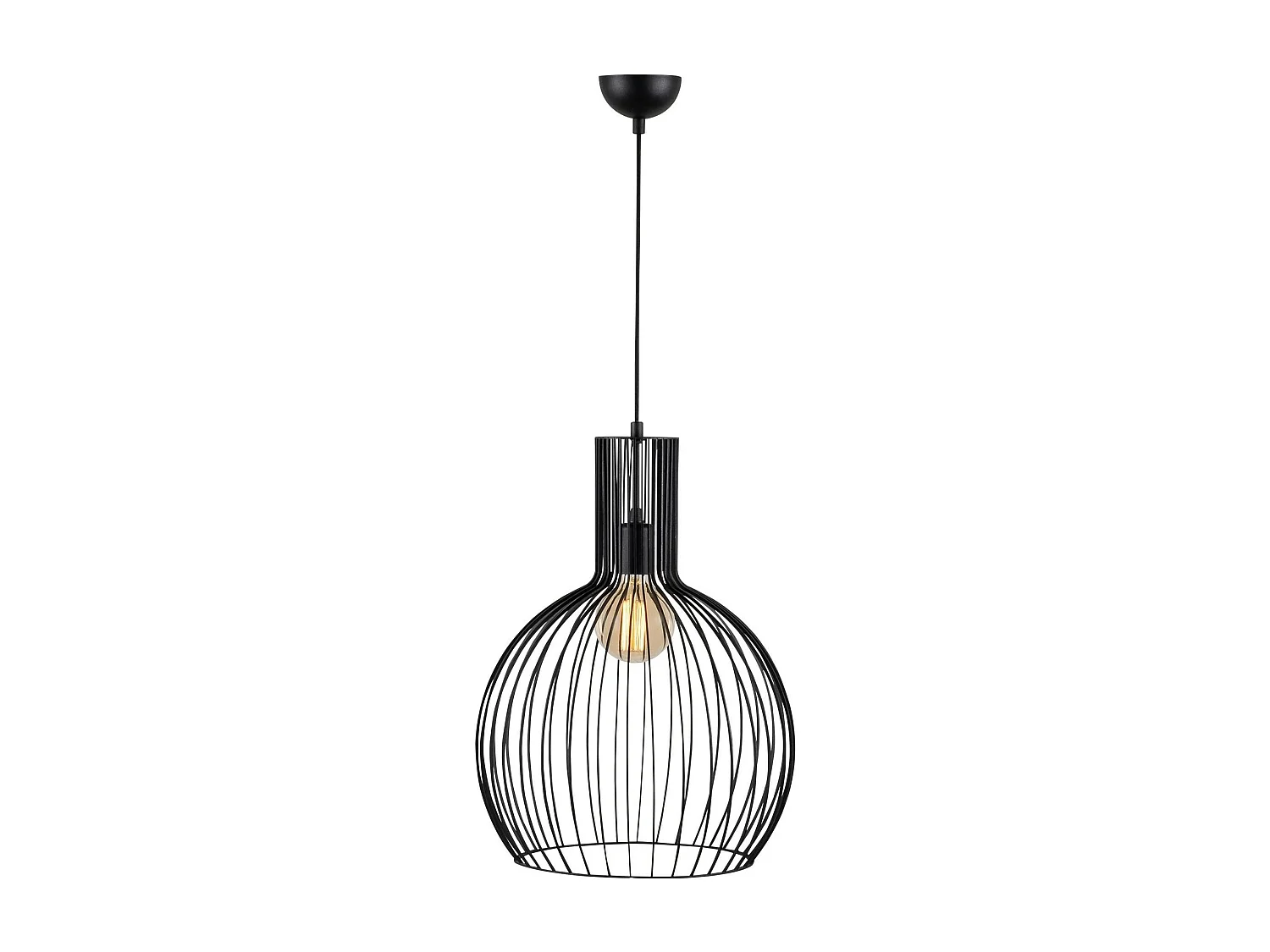 Suspension noire filaire – design globe moderne ERZIN