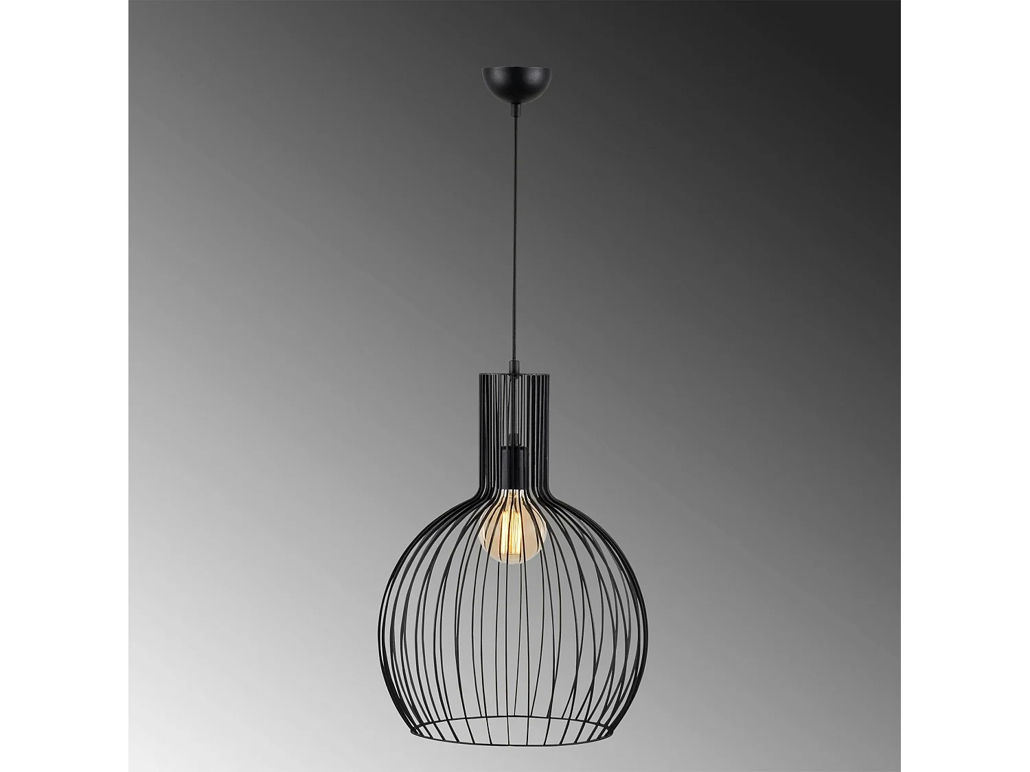Suspension noire filaire – design globe moderne ERZIN