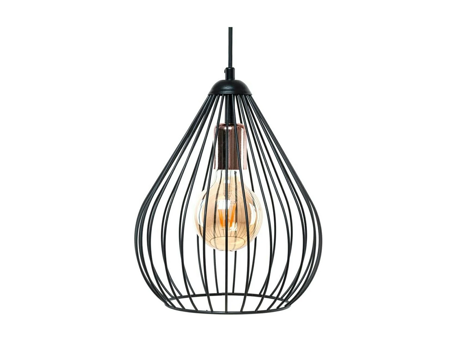 Suspension noire filaire design ERZIN