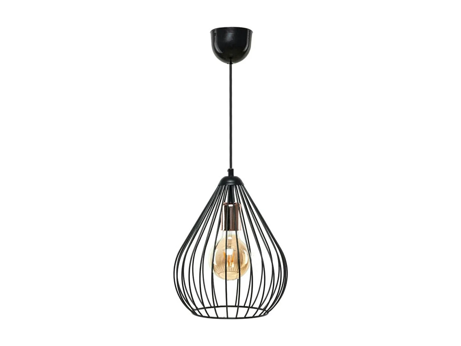 Suspension noire filaire design ERZIN