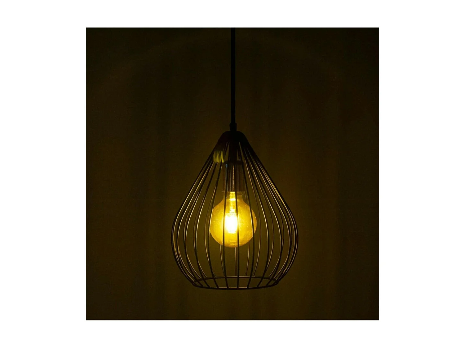 Suspension noire filaire design ERZIN