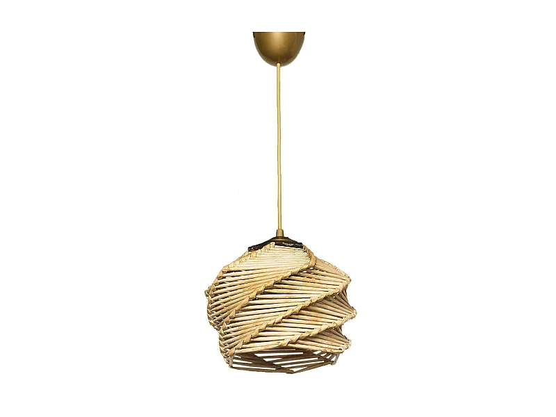 Suspension bohème forme boule - effet bambou OLTEN