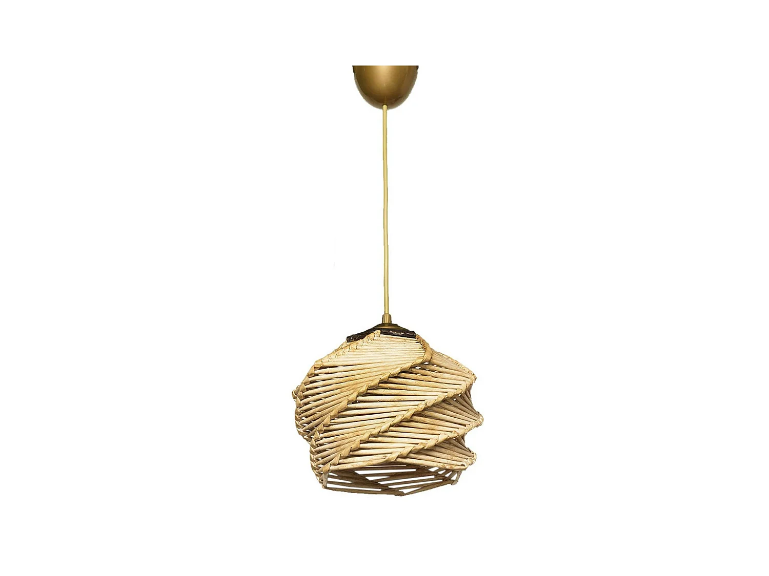 Suspension bohème forme boule - effet bambou OLTEN