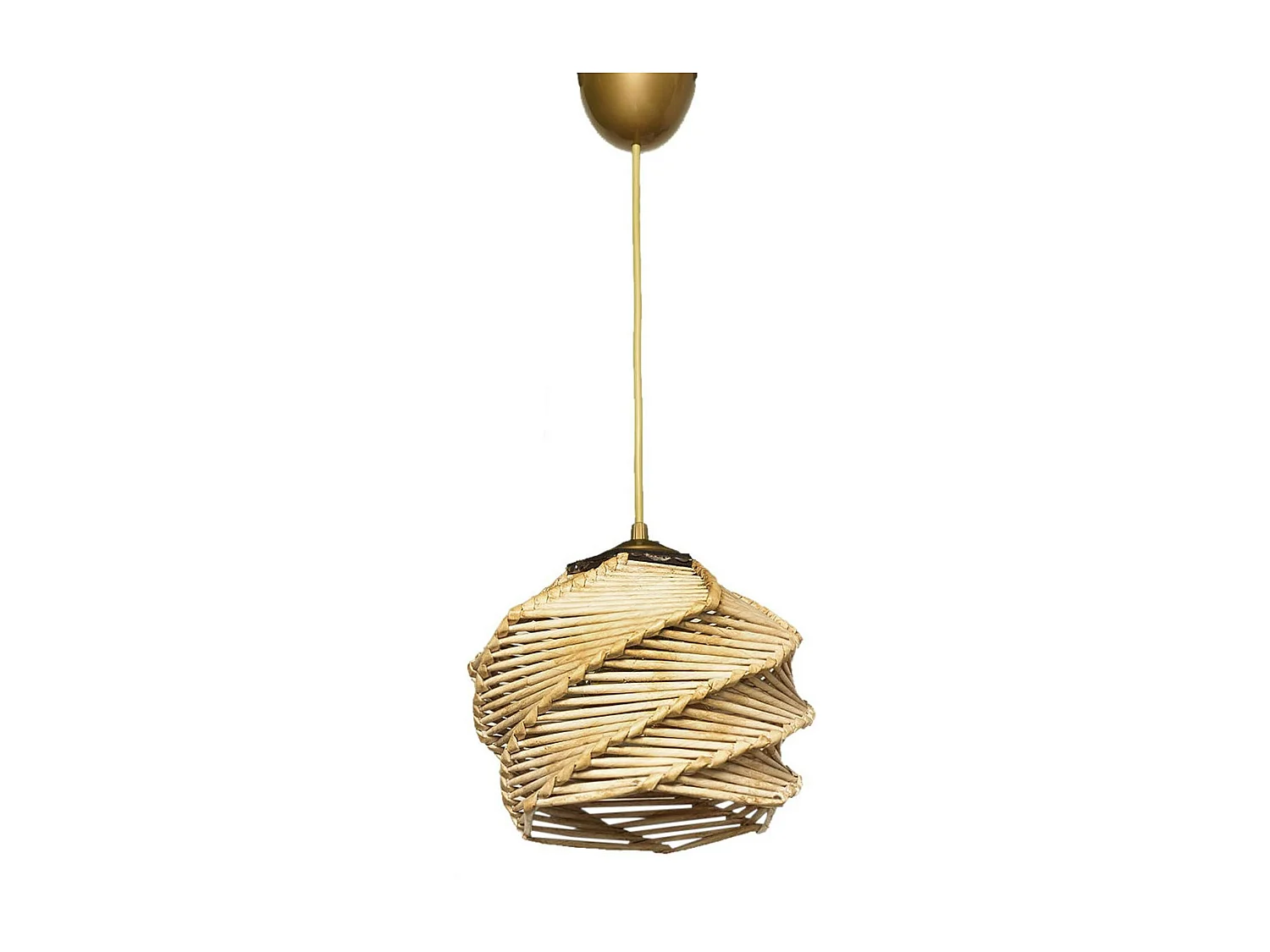 Suspension bohème forme boule - effet bambou OLTEN