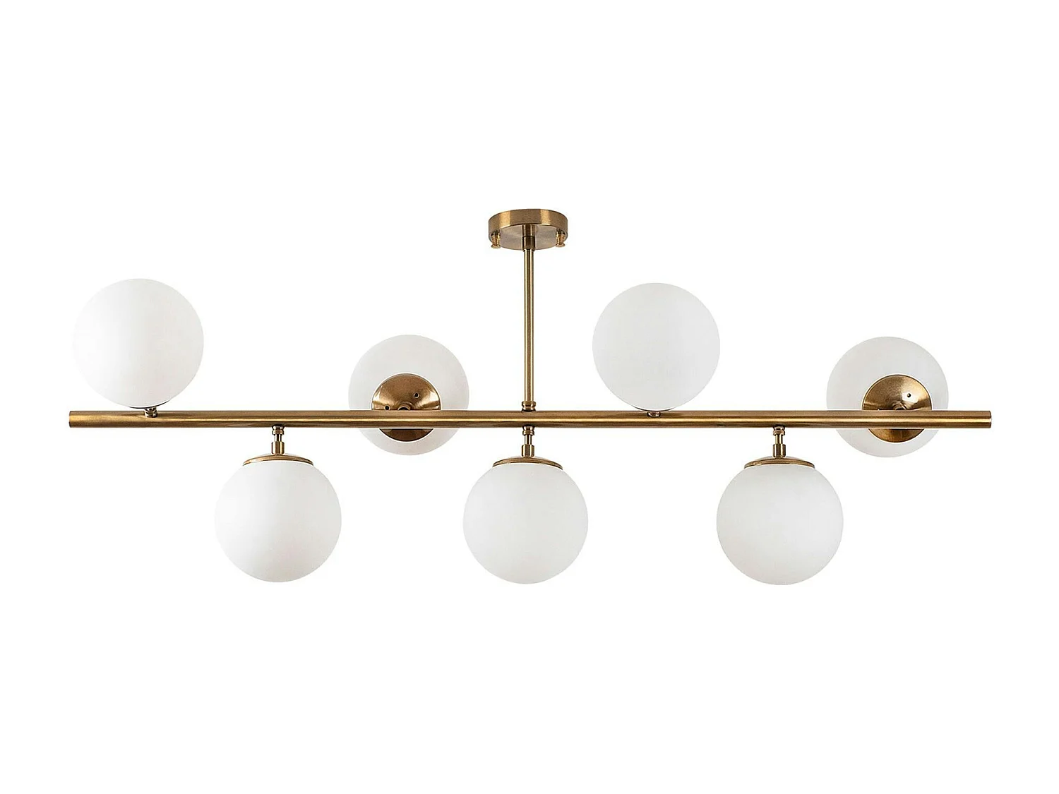 Suspension cuisine design – 7 globes sur barre SIERRE