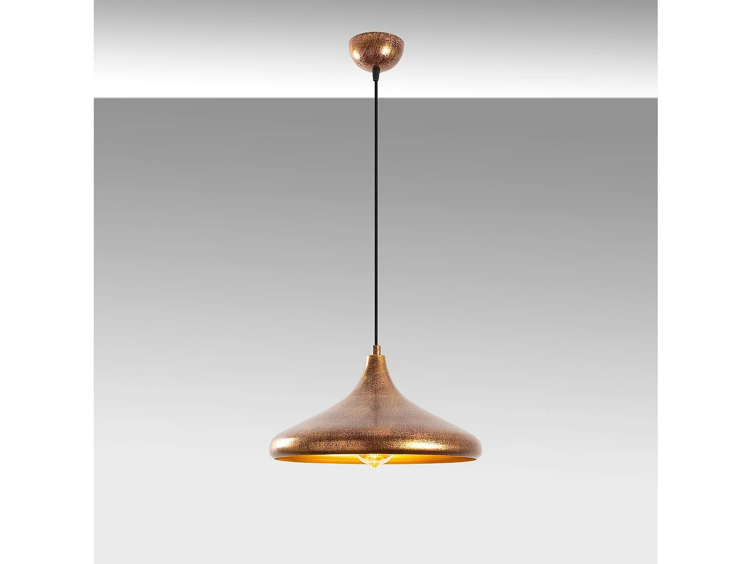 Suspension design cuivrée – forme soucoupe SILE