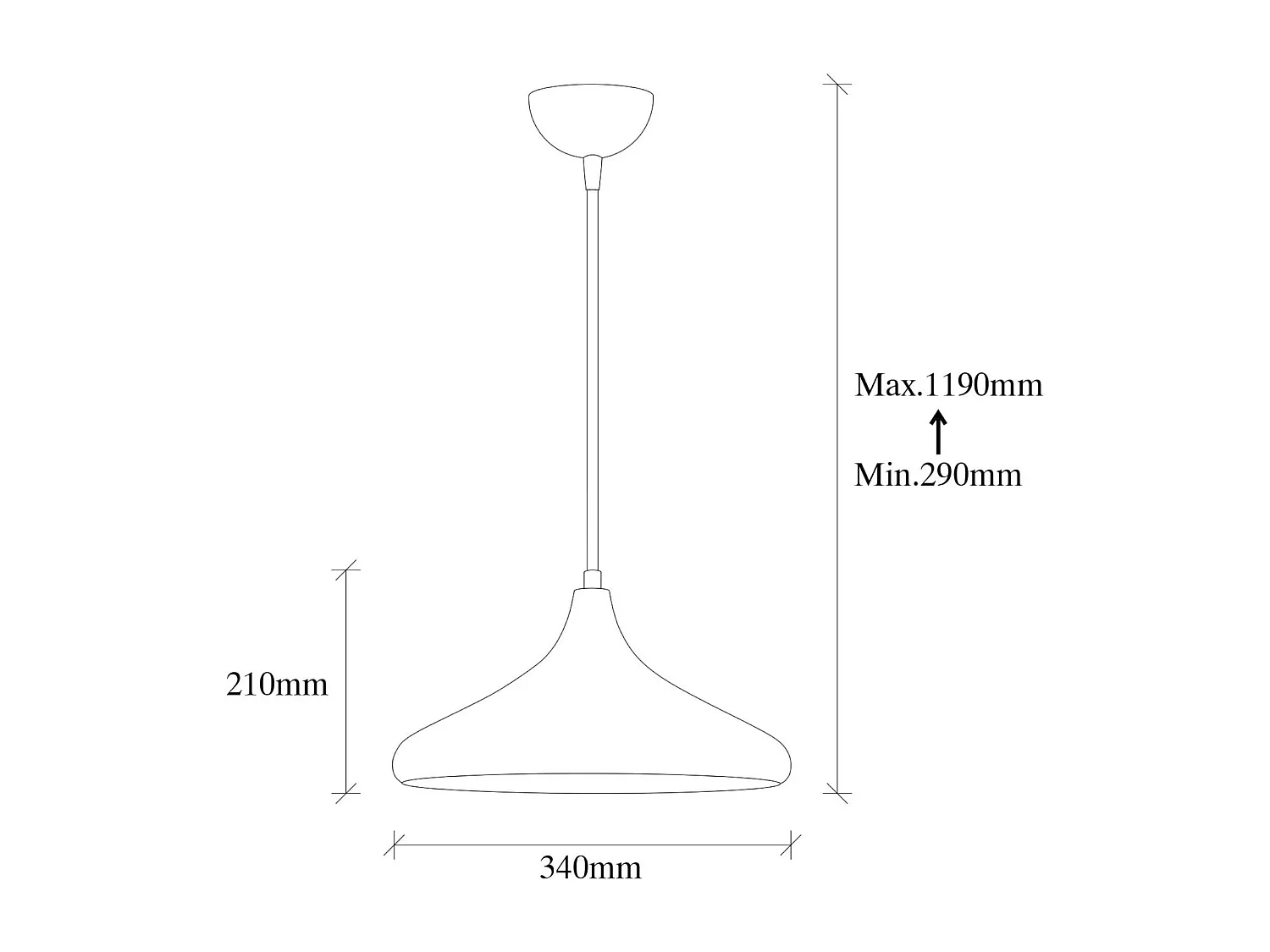 Suspension design cuivrée – forme soucoupe SILE