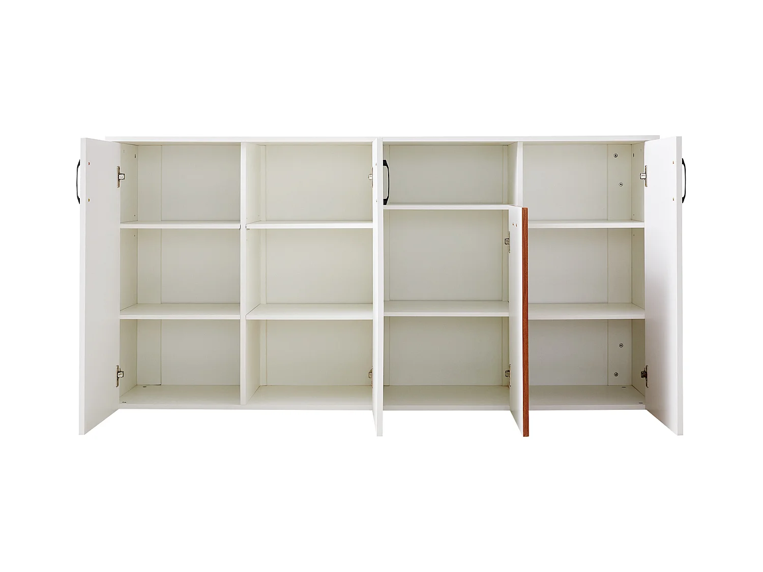 Buffet 4 portes pour salon, chambre et salle à manger Design bicolore 160 x 40 x 80 cm