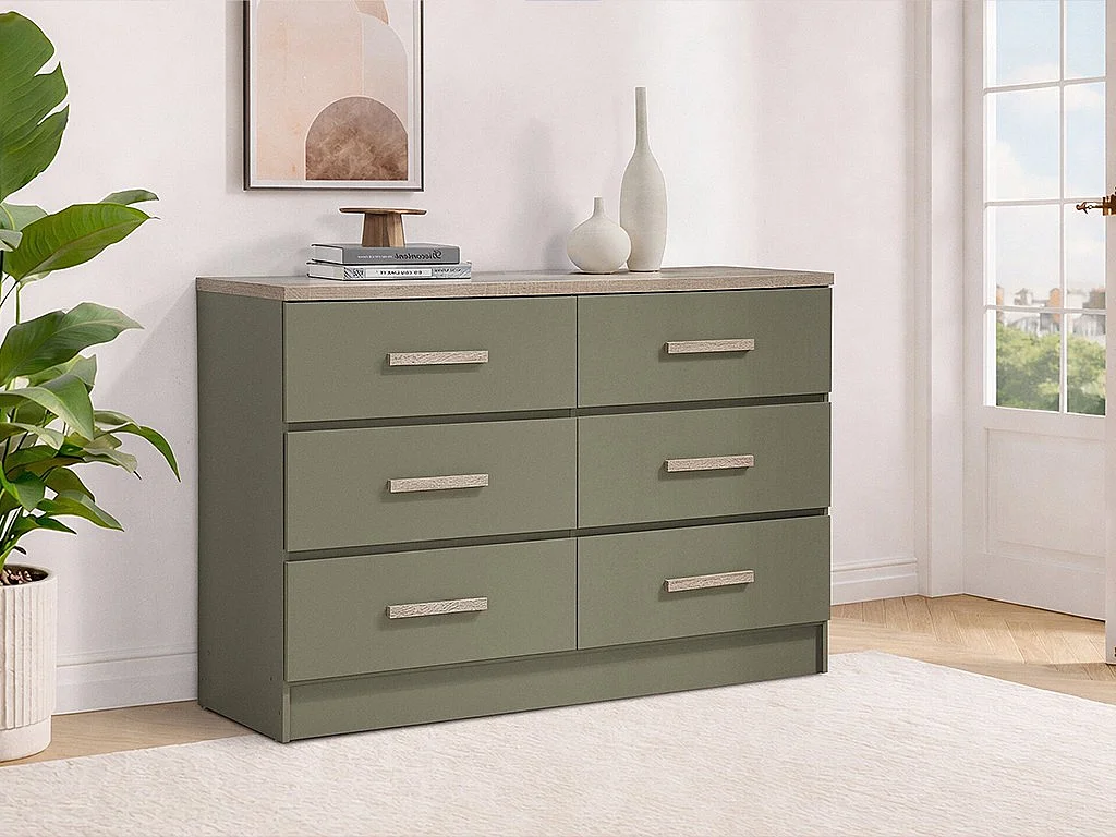 Commode 6 tiroirs – Vert - SKAIDO