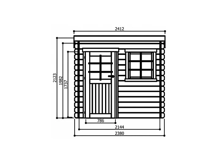 Abri de Jardin Solid Nevers (5.66m²) - 238x238cm