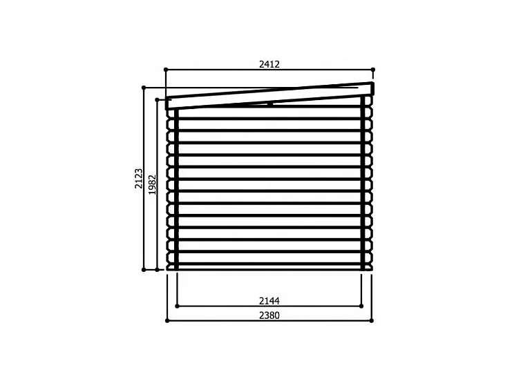 Abri de Jardin Solid Nevers (5.66m²) - 238x238cm