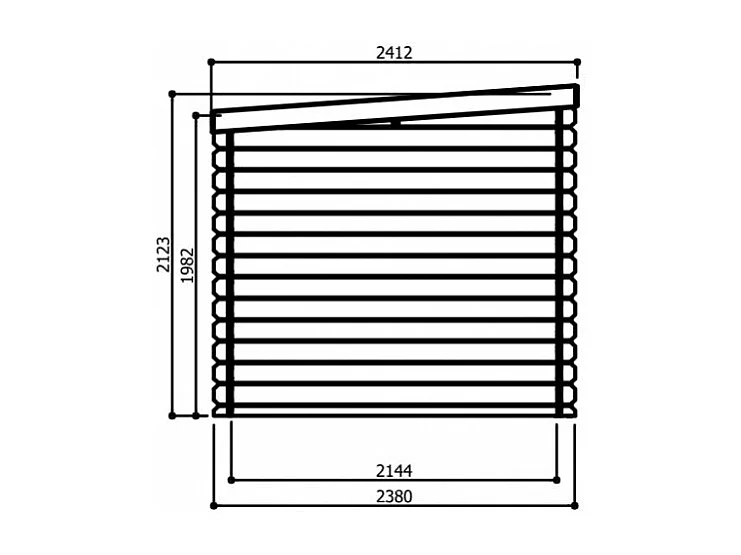 Abri de Jardin Solid Nevers (5.66m²) - 238x238cm