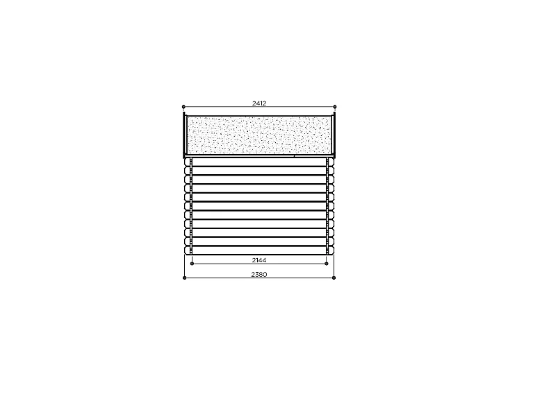 Abri de Jardin Solid Muriel 28mm (238x238cm) - 5.66m²