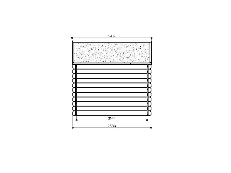 Abri de Jardin Solid Muriel 28mm (238x238cm) - 5.66m²