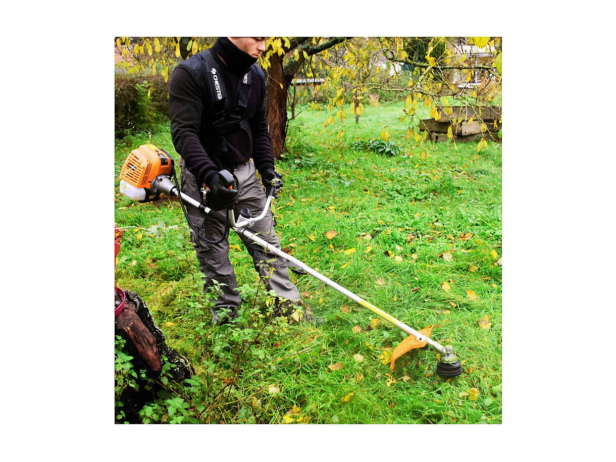 Débroussailleuse thermique 52 cm³ - 3 lames + 1 tête double fil - CHESTER