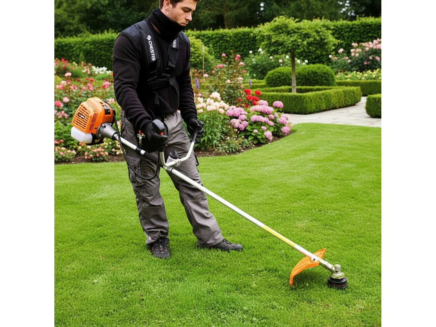 Débroussailleuse thermique 52 cm³ - 3 lames + 1 tête double fil - CHESTER