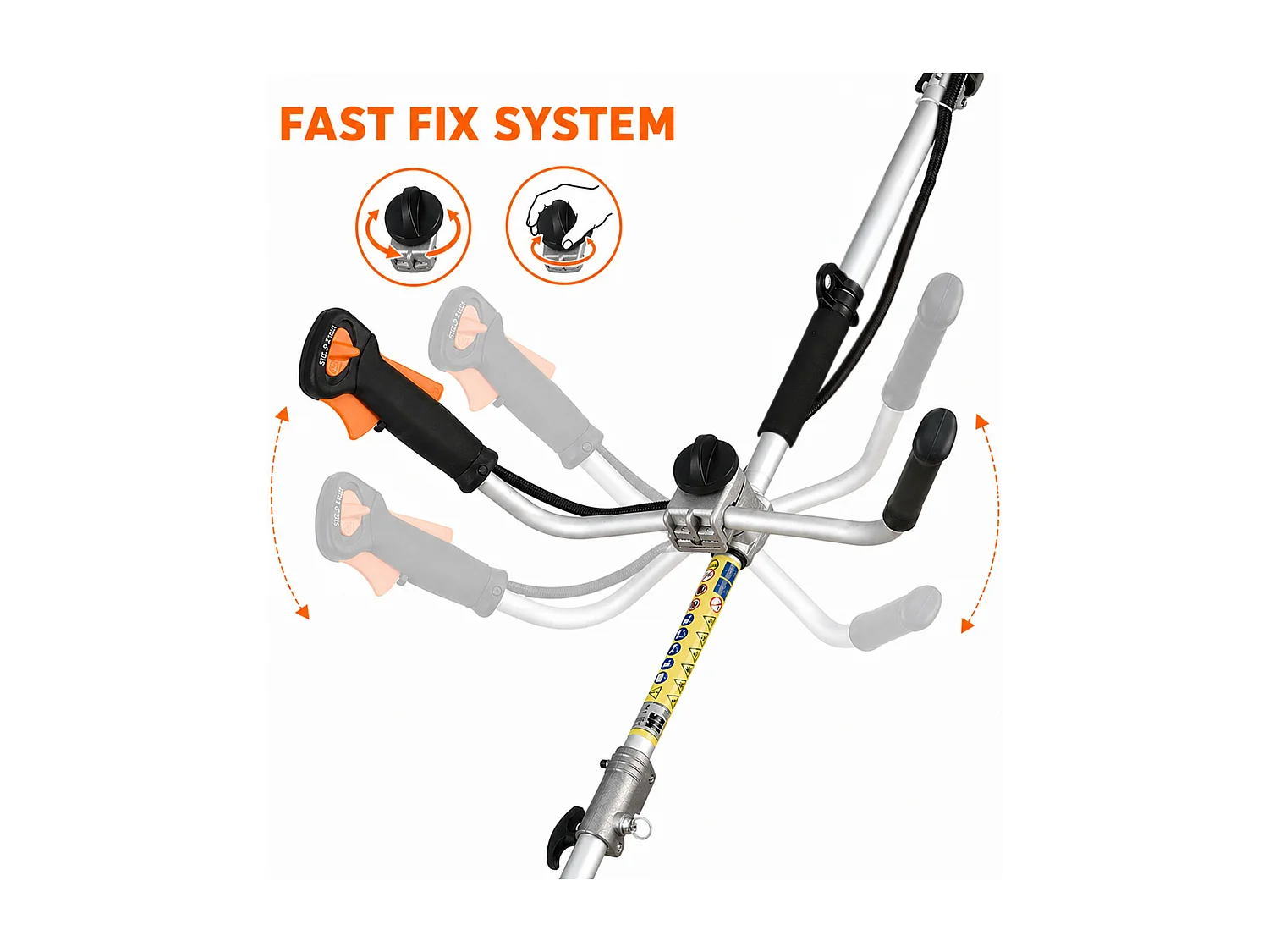 Débroussailleuse thermique 52 cm³ - 3 lames + 1 tête double fil - CHESTER