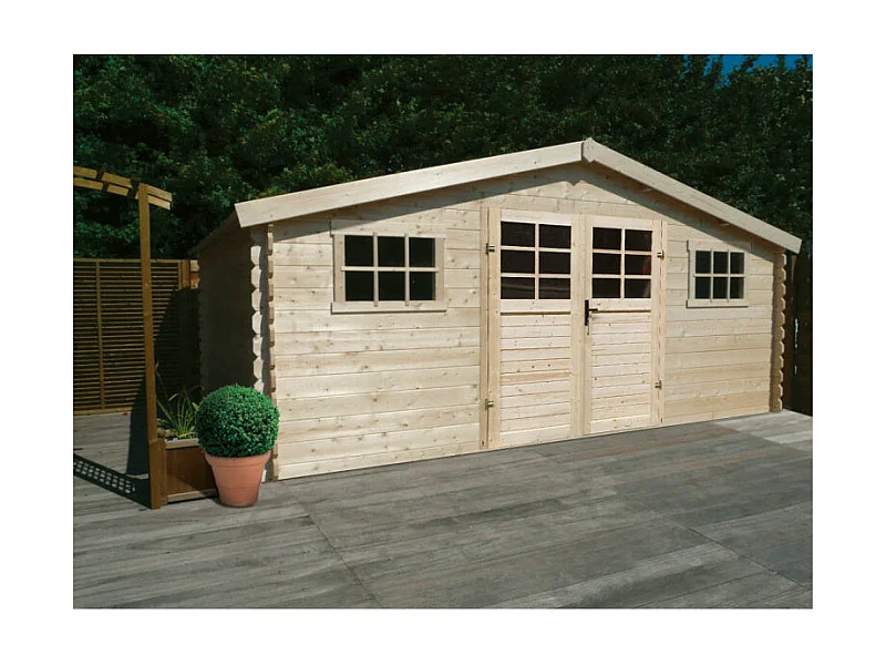 Abri de jardin Solid Agnes 19.71m² - 508x388cm - Madriers 28mm