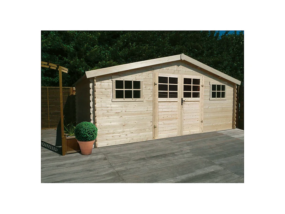 Abri de jardin Solid Agnes 19.71m² - 508x388cm - Madriers 28mm