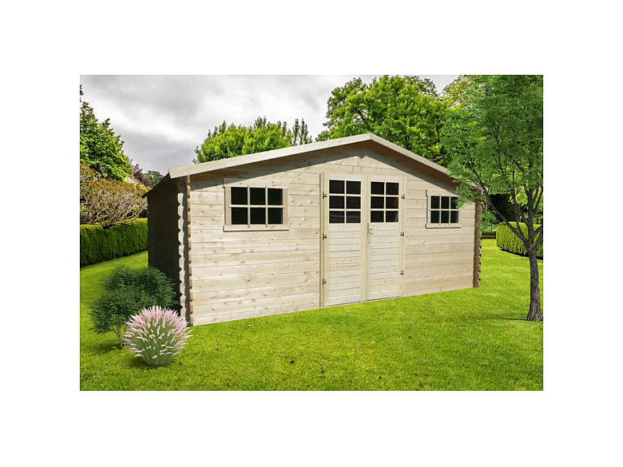 Abri de jardin Solid Agnes 19.71m² - 508x388cm - Madriers 28mm