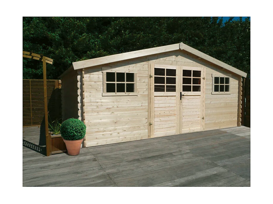 Abri de jardin Solid Agnes 19.71m² - 508x388cm - Madriers 28mm