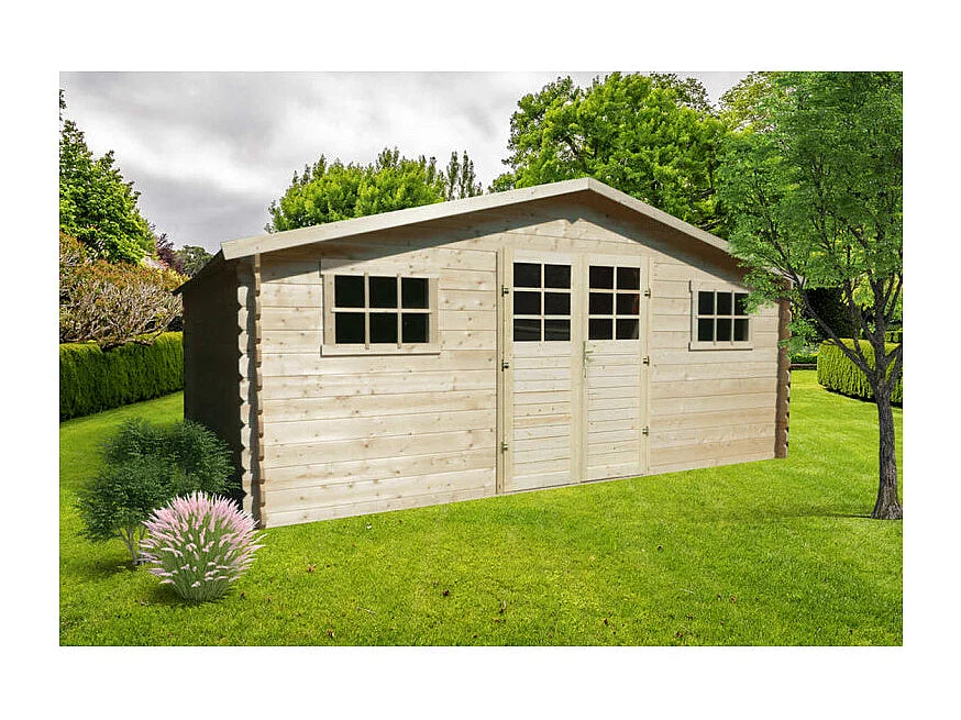 Abri de jardin Solid Agnes 19.71m² - 508x388cm - Madriers 28mm