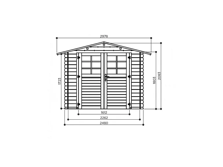 Abri Jardin Solid Guillaume 19mm (248x248cm) - 6.15m²