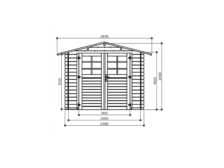 Abri Jardin Solid Guillaume 19mm (248x248cm) - 6.15m²